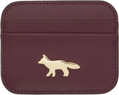 Maison Kitsuné Burgundy Edie Card Holder