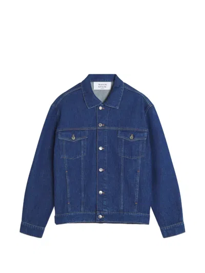 Maison Kitsuné Button Denim Jacket In Blue