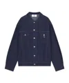 Maison Kitsuné Button Long-sleeved Denim Coat In Blue