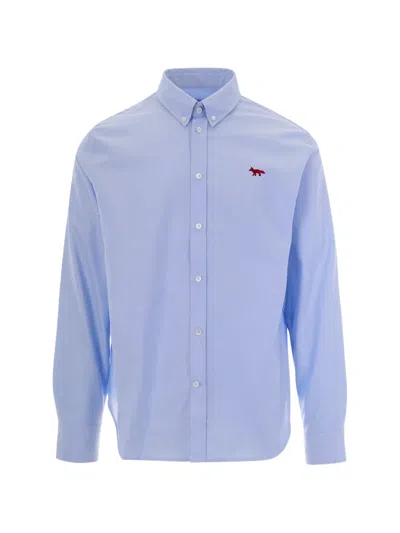Maison Kitsuné Button-down Shirt In Blue