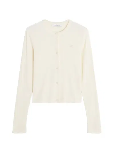 Maison Kitsuné Buttoned Cardigan In White