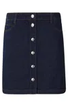 Maison Kitsuné Maison Kitsune Mini Gonna Denim Bottoni In Blue