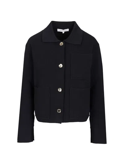 Maison Kitsuné Buttoned Jacket In Black