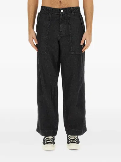 Maison Kitsuné Buttoned Pocket Jeans In Black
