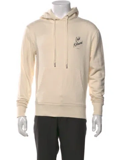 Pre-owned Maison Kitsuné Cafe Kitssume Graphic Print Hoodie In Neutral