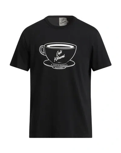 Maison Kitsuné Café Kitsuné Man T-shirt Black Size M Cotton