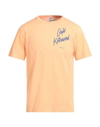 Maison Kitsuné Café Kitsuné Man T-shirt Orange Size L Cotton