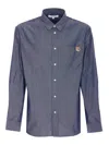 Maison Kitsuné Maison Kitsune Bold Fox Head Casual Shirt Blue In Blue
