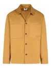 Maison Kitsuné 'cotton Shirt With Front Pockets And Long Sleeves' In Beige