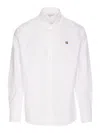 Maison Kitsuné Maison Kitsune "mini Fox Head Oxford Shirt" In White