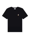 Maison Kitsuné Black T-shirt With Fox Head Patch In Cotton In Black