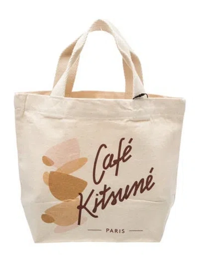 Pre-owned Maison Kitsuné Canvas Cafe Kistsune In Neutral