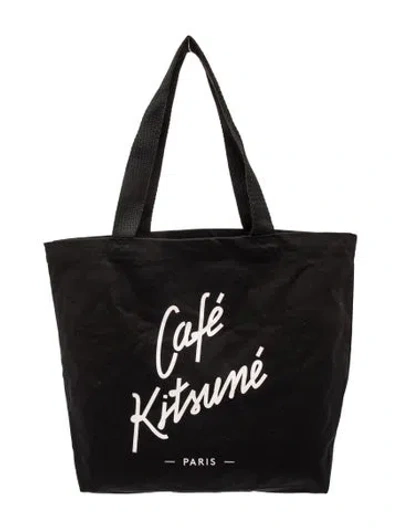 Pre-owned Maison Kitsuné Canvas Cafe Kitsune In Black