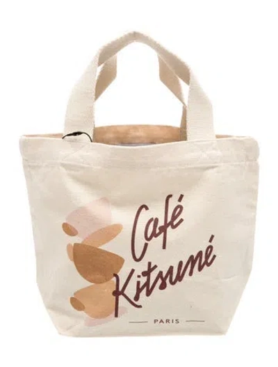 Pre-owned Maison Kitsuné Canvas Hobo W/ Tags In Neutral