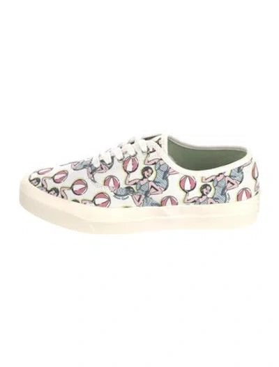 Pre-owned Maison Kitsuné Canvas Printed Sneakers In Multi