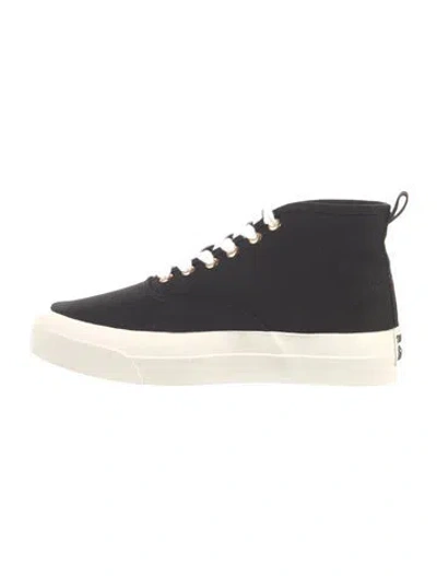 Pre-owned Maison Kitsuné Canvas Sneakers In Black