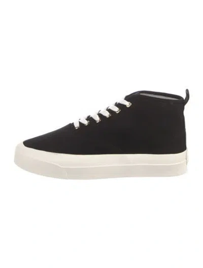 Pre-owned Maison Kitsuné Canvas Sneakers In Black