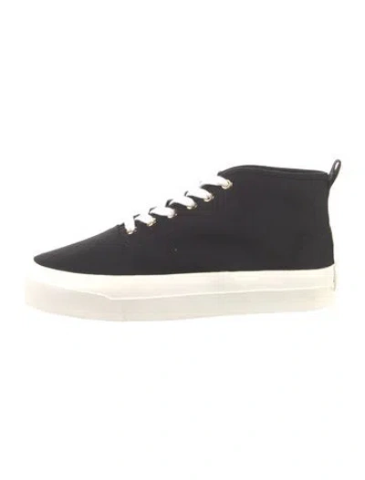 Pre-owned Maison Kitsuné Canvas Sneakers In Black