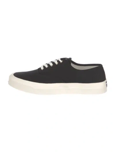 Pre-owned Maison Kitsuné Canvas Sneakers In Black