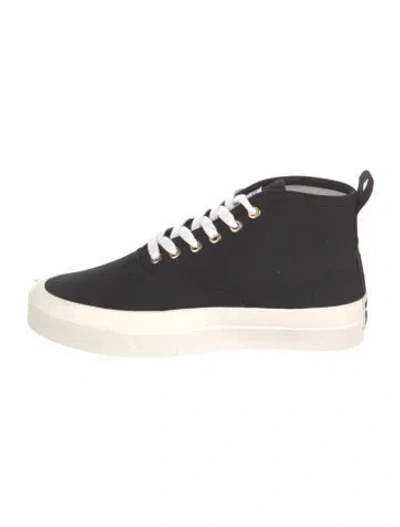 Pre-owned Maison Kitsuné Canvas Sneakers In Black