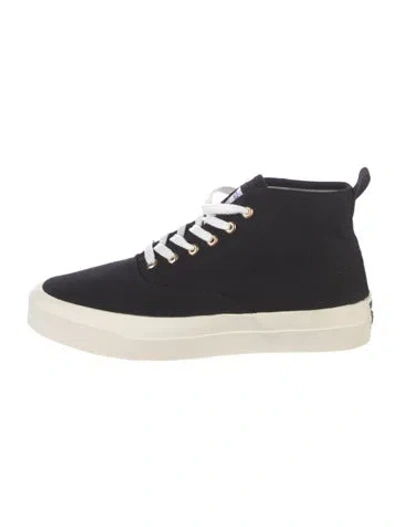 Pre-owned Maison Kitsuné Canvas Sneakers In Black