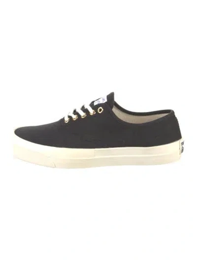 Pre-owned Maison Kitsuné Canvas Sneakers In Black