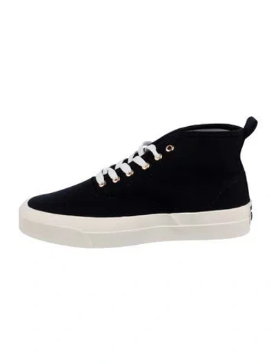 Pre-owned Maison Kitsuné Canvas Sneakers In Black