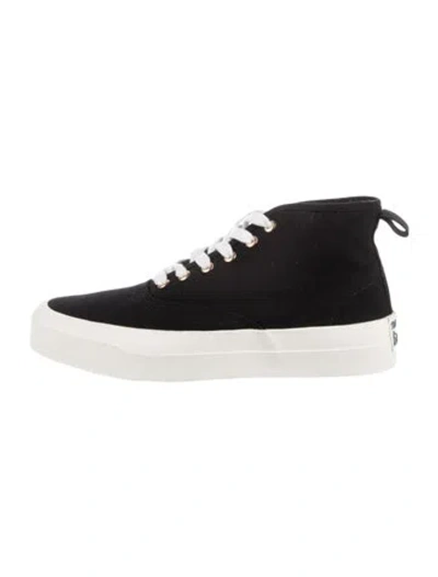 Pre-owned Maison Kitsuné Canvas Sneakers In Black