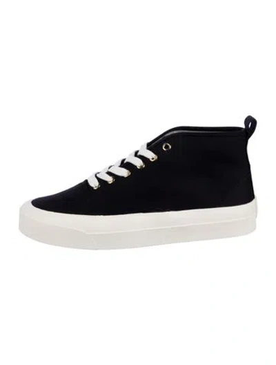 Pre-owned Maison Kitsuné Canvas Sneakers In Black