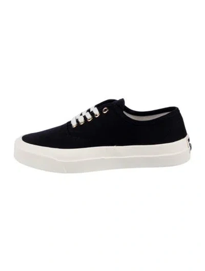 Pre-owned Maison Kitsuné Canvas Sneakers In Black