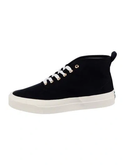 Pre-owned Maison Kitsuné Canvas Sneakers In Black