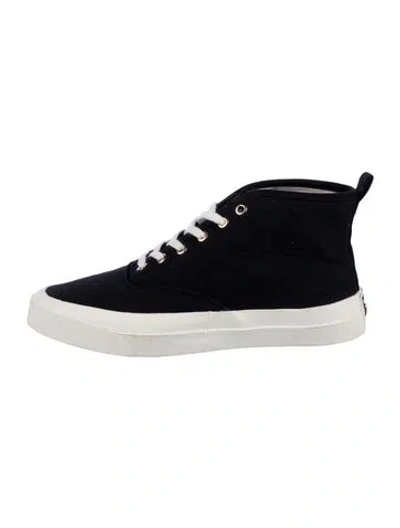 Pre-owned Maison Kitsuné Canvas Sneakers In Black