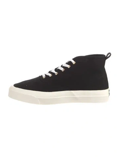 Pre-owned Maison Kitsuné Canvas Sneakers In Black