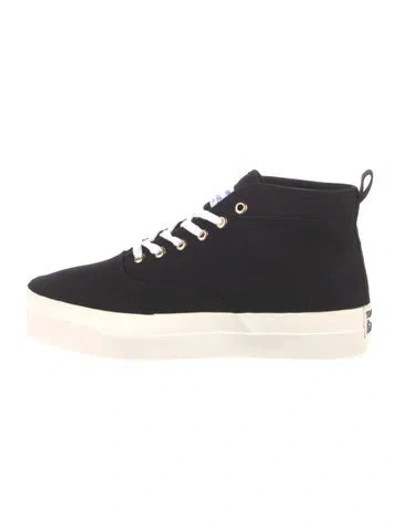 Pre-owned Maison Kitsuné Canvas Sneakers In Black