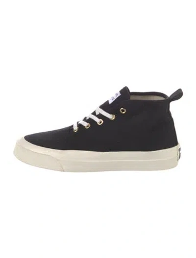 Pre-owned Maison Kitsuné Canvas Sneakers In Black