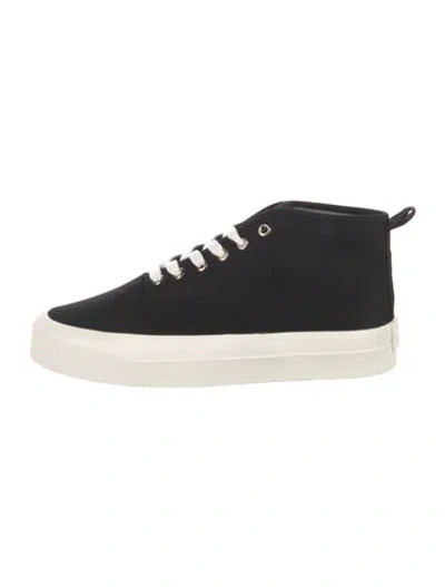 Pre-owned Maison Kitsuné Canvas Sneakers In Black