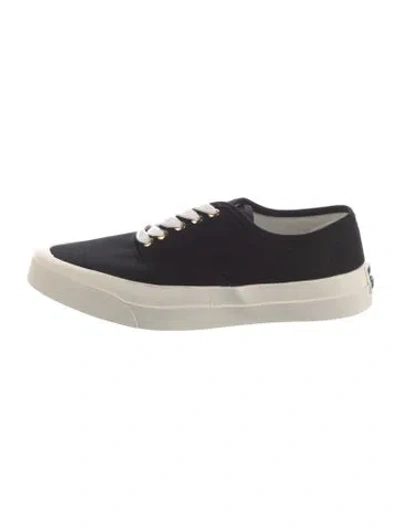 Pre-owned Maison Kitsuné Canvas Sneakers In Black