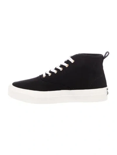 Pre-owned Maison Kitsuné Canvas Sneakers In Black