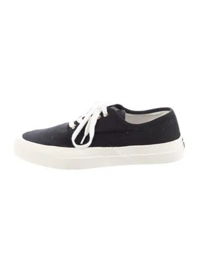 Pre-owned Maison Kitsuné Canvas Sneakers In Black
