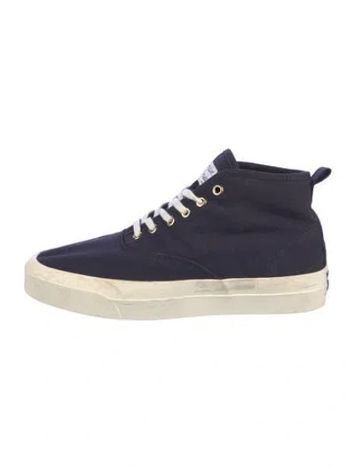 Pre-owned Maison Kitsuné Canvas Sneakers In Blue