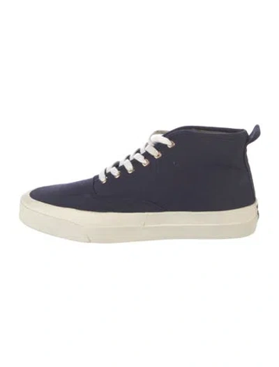 Pre-owned Maison Kitsuné Canvas Sneakers In Blue