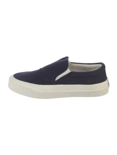 Pre-owned Maison Kitsuné Canvas Sneakers In Blue