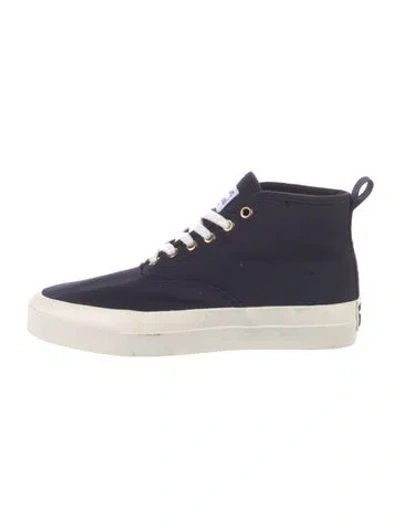 Pre-owned Maison Kitsuné Canvas Sneakers In Blue