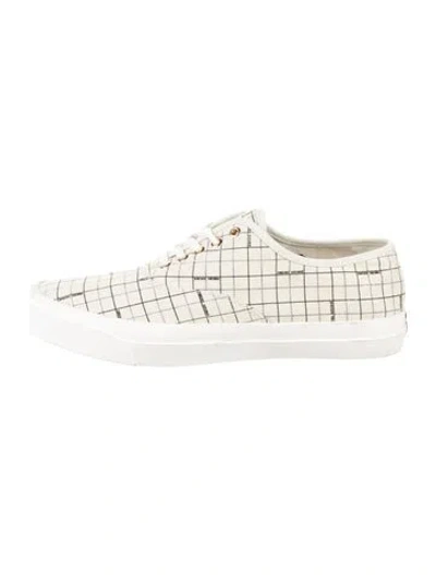 Pre-owned Maison Kitsuné Canvas Sneakers In Neutral