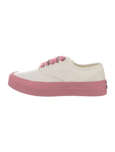 Pre-owned Maison Kitsuné Canvas Sneakers In Pink