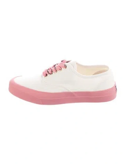 Pre-owned Maison Kitsuné Canvas Sneakers In Pink