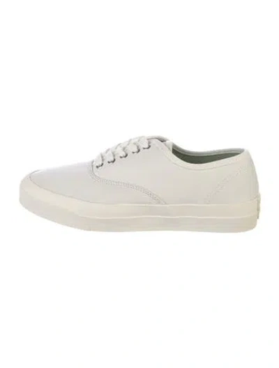 Pre-owned Maison Kitsuné Canvas Sneakers In White