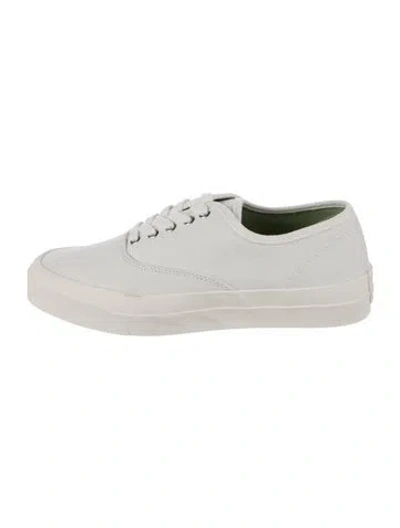 Pre-owned Maison Kitsuné Canvas Sneakers In White