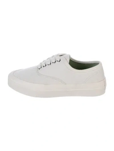 Pre-owned Maison Kitsuné Canvas Sneakers In White