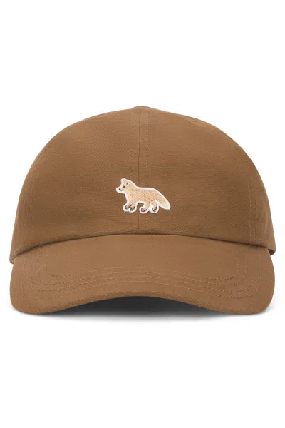 Maison Kitsuné Cap With Visor And Embroidery In Pattern